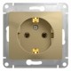 Glossa Титан Розетка с заземлением  GSL000443  SE