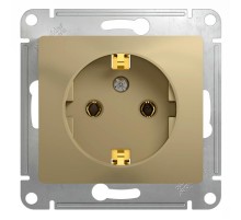 Glossa Титан Розетка с заземлением  GSL000443  SE