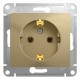 Glossa Титан Розетка с заземлением  GSL000443  SE