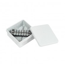 Коробка распределительная двухкомпонентная (HF) в комплекте с 6-кл. зажимами, сечение до 2,5 мм, 100х100х40 серая IP66 PR80.0170  Промрукав