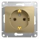 Glossa Титан Розетка с заземлением  GSL000443  SE