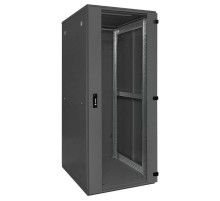 Шкаф напольный 19" TERACOM PRO 42U 600х1000 мм двери стеклянная с замком-ручкой и металлическая чёрныйTRP-NTC-4261-41BEKF