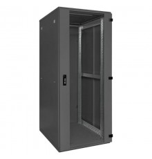 Шкаф напольный 19" TERACOM PRO 42U 600х1000 мм двери стеклянная с замком-ручкой и металлическая чёрныйTRP-NTC-4261-41BEKF