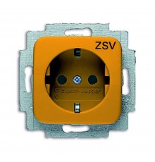 Розетка SCHUKO 16А 250В, серия Busch-Duro 2000 SI оранжевая (центральная плата и суппорт)  2011-0-2233   2CKA002011A2233  ABB