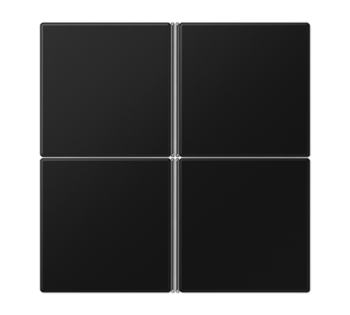 Набор накладок 4 группы для модулей F40; термопласт; черный матовый LS404TSASWM Jung