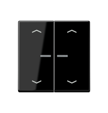 Клавиша для KNX кнопки, 1 группа, с окошком, символы стрелки; термопласт; черный A102KO5PBFSW Jung