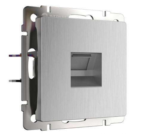 Розетка Ethernet RJ-45 Werkel cеребряный рифленый W1181009  a051360 Werkel