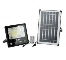 Прожектор светодиодный уличный на солн. бат. 100W, 1200 lm, 5000K, с датч. движения, ПДУ, IP65 (  Б0049547  ЭРА