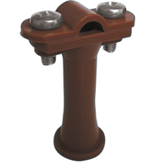 Держатель проводника круглого 6-10 мм коричневый, высота 59 мм, пластик91103Ezetek