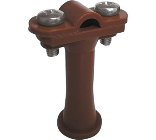 Держатель проводника круглого 6-10 мм коричневый, высота 59 мм, пластик91103Ezetek