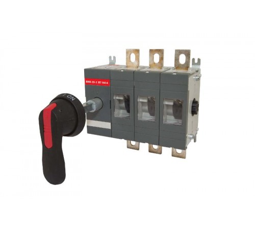Рубильник ВНК-35-2 3П 160А с выносной фронтальной ручкой управления и переходником 185 мм  SQ0744-0201  TDM