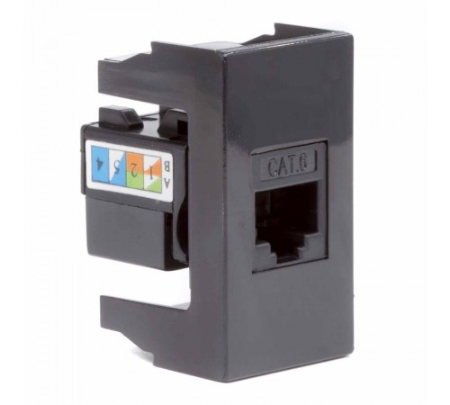 Розетка RJ-45 кат.6,Viva,1 мод.,черн  45258  DKC