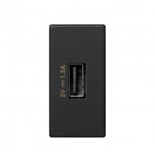 Simon Connect Зарядное устройство USB, К45, узкий модуль, 5 В, 1,5 А, графит  K126C-14  Simon