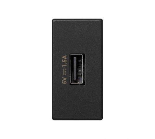 Simon Connect Зарядное устройство USB, К45, узкий модуль, 5 В, 1,5 А, графит  K126C-14  Simon