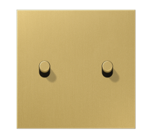 Центральная плата, 1 пост, 2 тумблера, цилиндр; металл; латунь classic; LS1912  ME12-5CR25  Jung