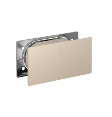 AtlasDesign Песочный Розетка 2-ая с заземлениемсо шторкамисо сдвиж. крышк, 16А, в сборе  ATN001228  SE