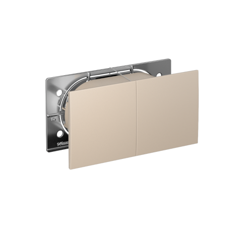 AtlasDesign Песочный Розетка 2-ая с заземлениемсо шторкамисо сдвиж. крышк, 16А, в сборе  ATN001228  SE