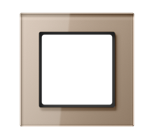 Рамка для вертикальной и горизонтальной установки, 1 пост; стекло; шампань; A CREATION  AC581GLCH  Jung