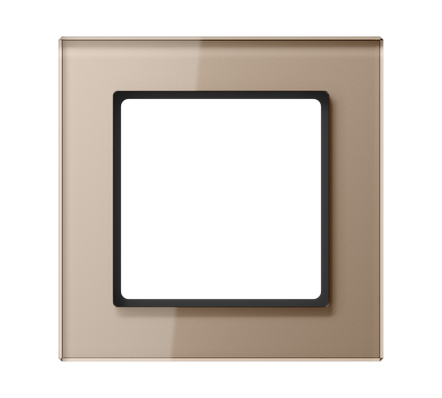 Рамка для вертикальной и горизонтальной установки, 1 пост; стекло; шампань; A CREATION  AC581GLCH  Jung