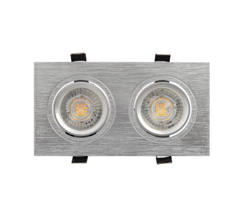 Светильник светодиодный встраиваемый DK3022-CM , IP20, 10Вт, GU5.3, LED, серый, пластик  DK3022-CM  DENKIRS