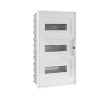 Щиток 36 мод встраиваемый для полых стен FRAME, белый, с прозрачной  дверцей, с 4 шинами PEN (2шт на 8 отв. и 2шт на 10 отв.)  F36B3WT  DKC