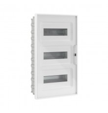 Щиток 36 мод встраиваемый для полых стен FRAME, белый, с прозрачной  дверцей, с 4 шинами PEN (2шт на 8 отв. и 2шт на 10 отв.)  F36B3WT  DKC