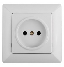 4-201-01 Intro Розетка 2P, 16А-250В, СУ, Solo, белый  Б0043305  Intro