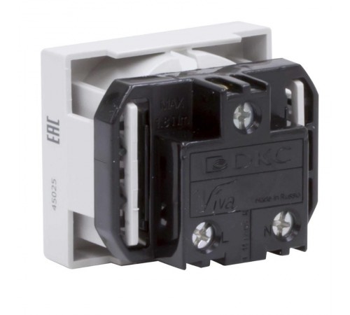 Розетка силовая. цвет серый Viva  45025  DKC