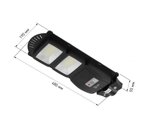 Светильник светодиодный уличный на солн.батарее SMD 40W, с датч. движ., ПДУ, 700lm, 5000К, IP65  Б0046799  ЭРА