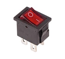 Выключатель клавишный 250V 6А (4с) ON-OFF красный с подсветкой Mini (RWB-207, SC-768) Индивидуальная упаковка 1 шт  36-2190-1  REXANT