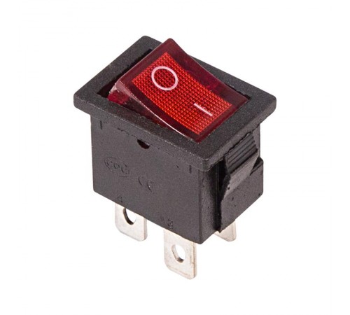 Выключатель клавишный 250V 6А (4с) ON-OFF красный с подсветкой Mini (RWB-207, SC-768) Индивидуальная упаковка 1 шт  36-2190-1  REXANT