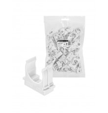 Крепеж-клипса для трубы 25 мм для прямого монтажа (100 шт.) белая  SQ0405-8013  TDM