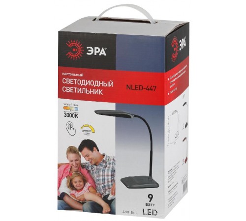 Светильник настольный на основании светодиодный NLED-447 9Вт 3000К красный  Б0017434  ЭРА
