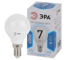 Лампа светодиодная LED 7Вт E14 220В 4000К smd P45 шар  Б0020551  ЭРА