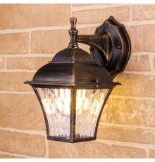 Светильник садово-парковый Apus D черное золото (GL 1009D) настенный  a043112  Elektrostandard