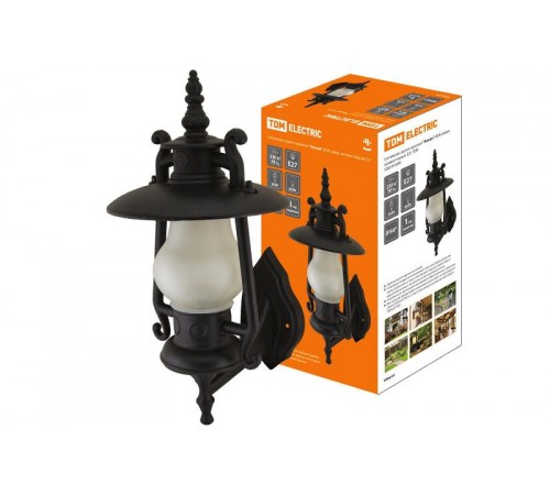 Светильник садово-парковый НБУ Кантри 60Вт ЛН/КЛЛ/LED Е27 IP54 вверх, матовое/черный  SQ0330-0099  TDM