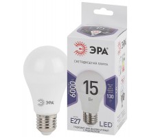 Лампа светодиодная LED 15Вт Е27 6000К smd A60-15W-860-E27  Б0031396  ЭРА