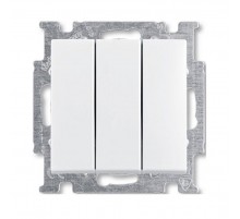 ABB Basic 55 Альп. белый Выключатель 3-клавишный, 16А  1012-0-2155   2CKA001012A2155  ABB