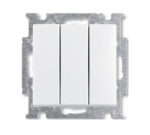 ABB Basic 55 Альп. белый Выключатель 3-клавишный, 16А  1012-0-2155   2CKA001012A2155  ABB