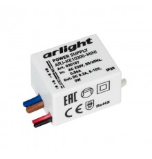 Блок питания ARJ-KE10300-MINI (3W, 300mA) (Arlight, IP20 Пластик, 5 лет)  030187  Arlight