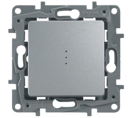 Etika Алюминий Переключатель с подсветкой, 10А, автозажимные клеммы  672415  Legrand