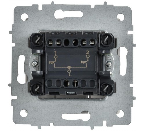 BRITE Выключатель жалюзи 10А ВС10-1-5-БрАБ арктический белый   BR-V15-0-10-K91  IEK