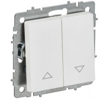 BRITE Выключатель жалюзи 10А ВС10-1-5-БрАБ арктический белый   BR-V15-0-10-K91  IEK