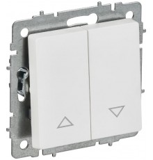 BRITE Выключатель жалюзи 10А ВС10-1-5-БрАБ арктический белый   BR-V15-0-10-K91  IEK