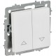 BRITE Выключатель жалюзи 10А ВС10-1-5-БрАБ арктический белый   BR-V15-0-10-K91  IEK