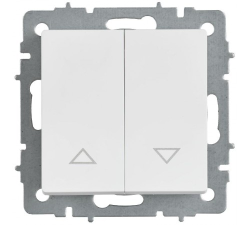 BRITE Выключатель жалюзи 10А ВС10-1-5-БрАБ арктический белый   BR-V15-0-10-K91  IEK