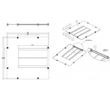 Заглушка WZ-1718-38-02-161 сплош.д.отв.В(380х210мм)к нап.шк.,SZB-IT,420x250мм,черн.(RAL 9005) (1718-38-1-2/9005)  15044  Zpas