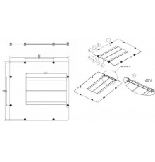 Заглушка WZ-1718-37-02-161 с щет.вв.д.отв.B(380x210мм)к нап.шк.,SZB-IT,420x250мм,черн.(RAL 9005)(1718-37-2-2/9005)  15078  Zpas