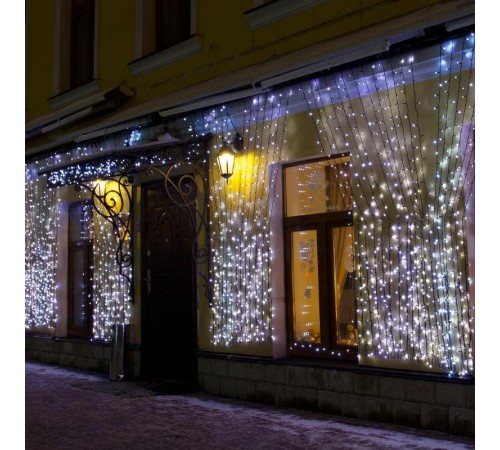 Светодиодная гирлянда ARD-CURTAIN-PRO-2000x3000-BLACK-760LED-FLASH WHITE/WHITE (230V, 70W)  026057  Arlight