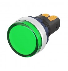 Сигнальный индикатор со встроенным диодом 9-24В, зеленый, алюминий, зажим Plug-In  M22L-F24GAP  DKC